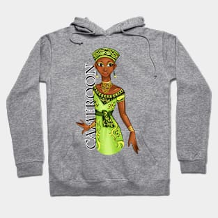 Black is Beautiful - Cameroon Africa Melanin Girl in traditional outfit Hoodie